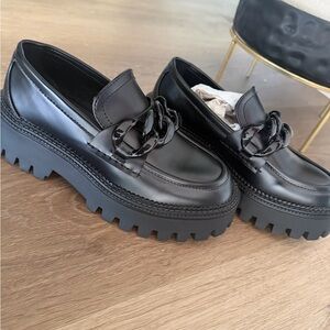 Steve Madden Black Slip-On Loafers with Branded Insole